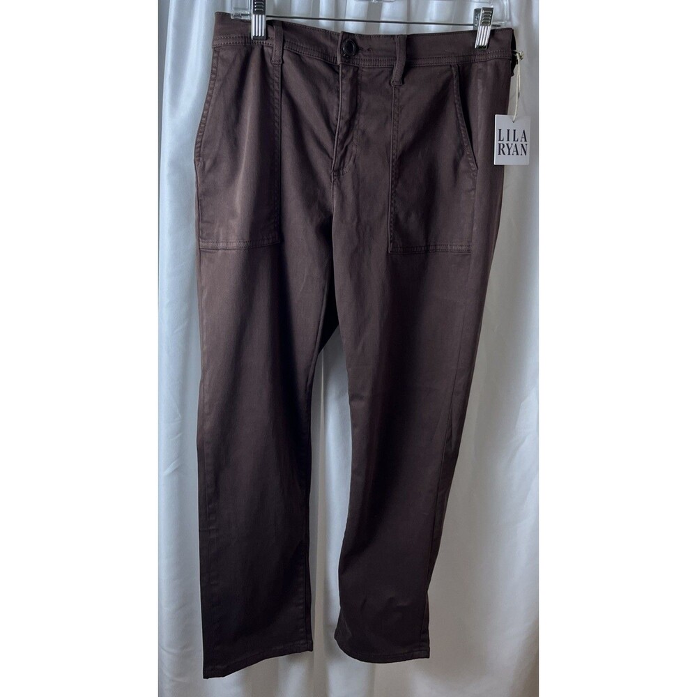 Lila Ryan Avery Burnette Women’s Utility Pants Size 8 Brown Chocolate High Rise